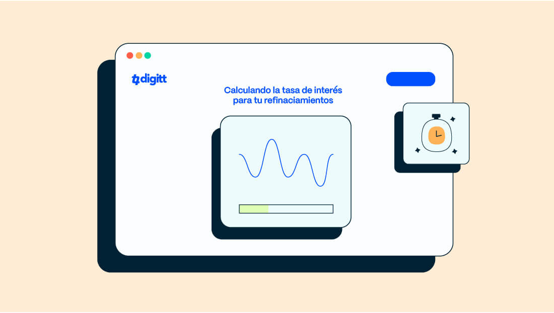 Interfaz visual con el texto